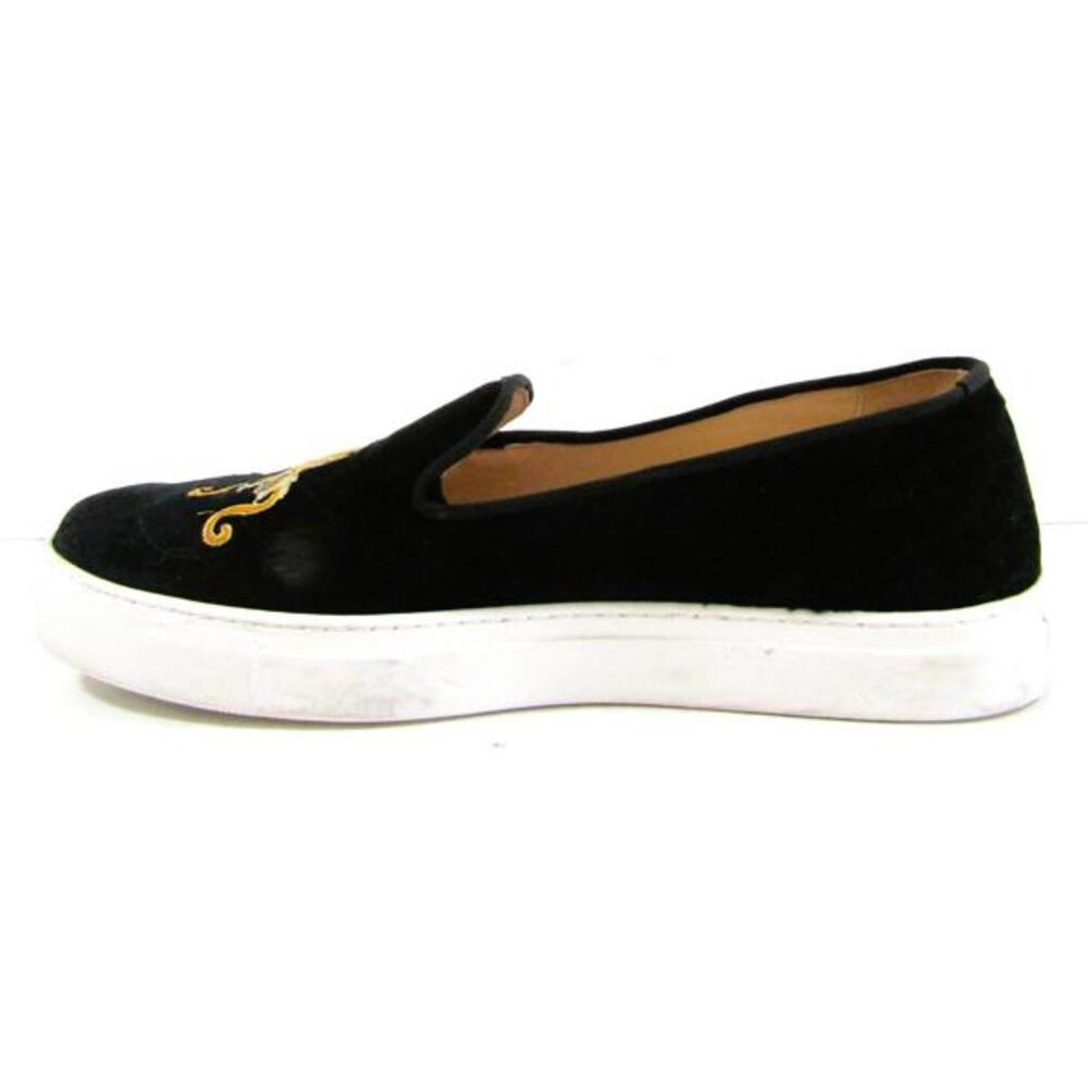 Scalalmandre by Stubbs & Wootton Palm Beach Emperor Noir Black Velvet Slippers - Picture 10 of 14